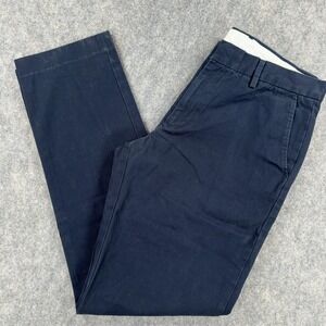 J.Crew Bowery Pants Mens 32x34 (Fits 31x30)Navy Slim Fit Chino Flat Front Dress